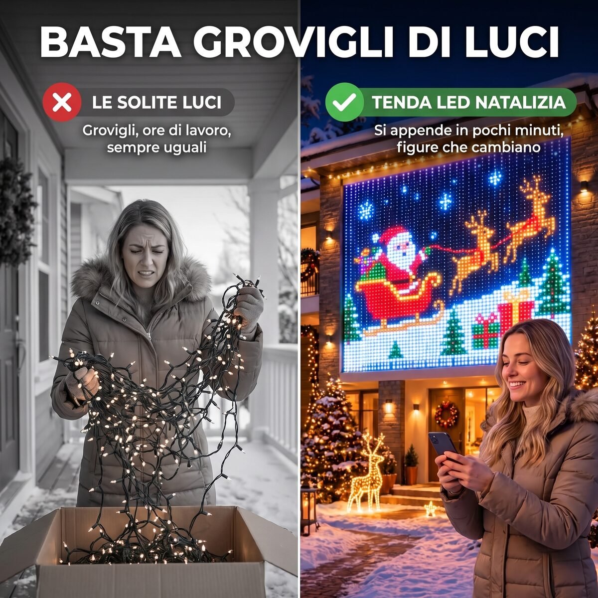 Confronto con le solite luci
